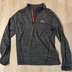 Minnesota Wild Quarter-Zip Pullover - Black